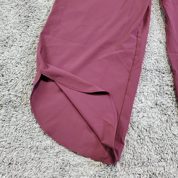 Halara Pants High Waist Yoga Crossover Pockets Brown Red - Size Medium - Picture 6 of 9